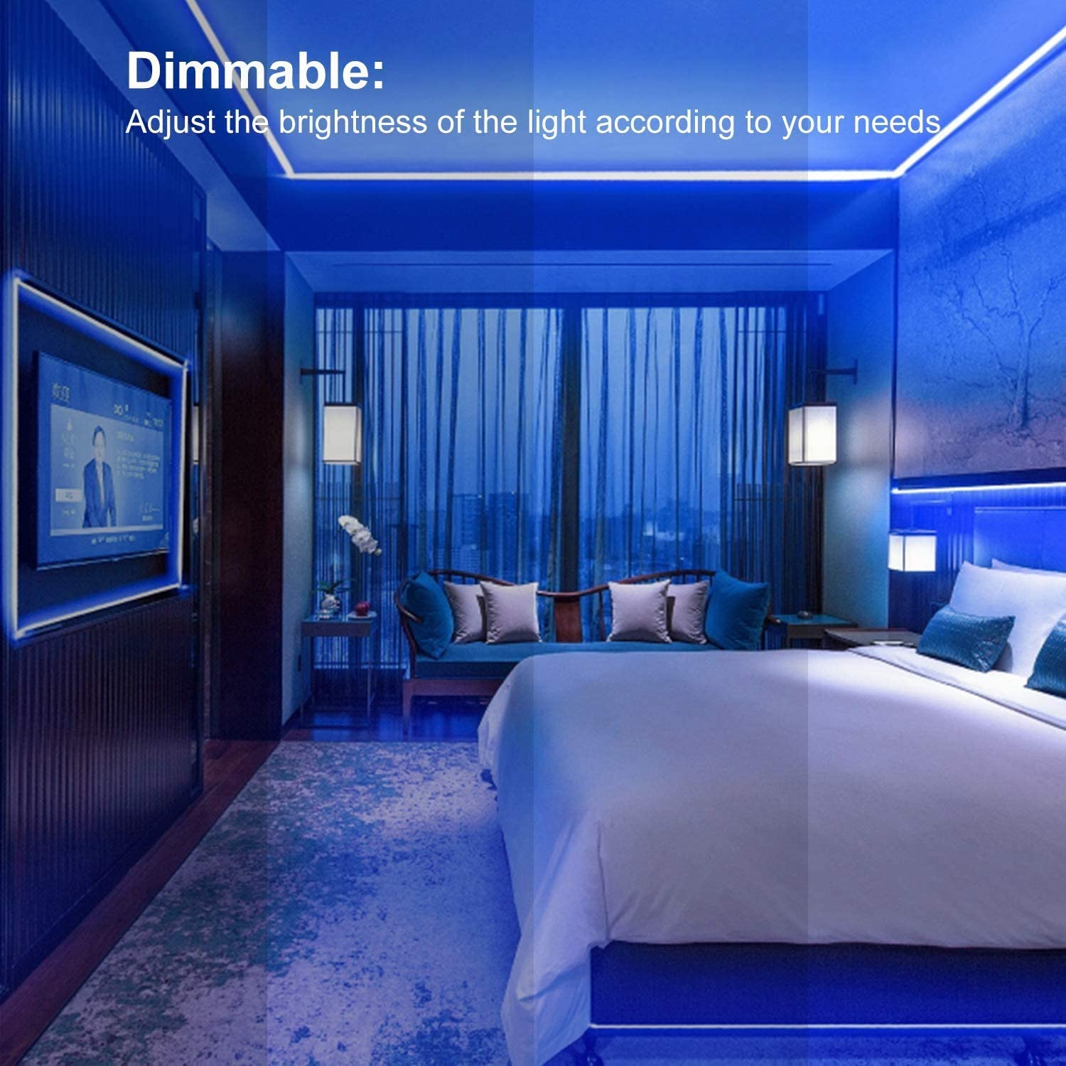12M Led Strip Lights For Bedroom And Home (5050 Lights Strip App With Remote)
