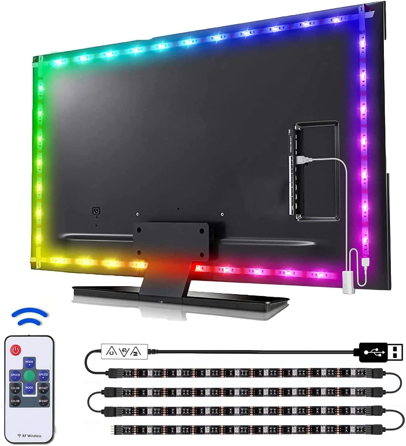 3M Led Strip Lights For Tv, Gaming, And Computer (Lights Strip App With Remote)