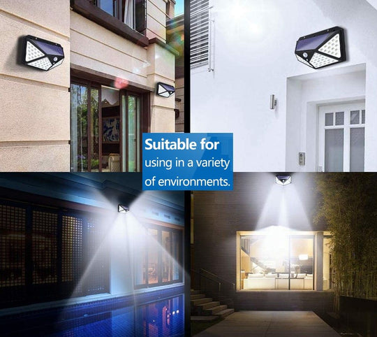 100 Waterproof Led Motion Sensor Solar Security Lights Outdoor (2-Pack), Outdoor Lights