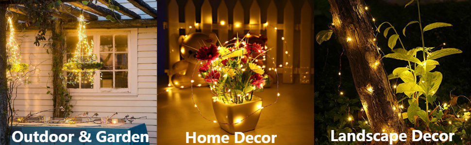 200 Waterproof Led Solar Fairy Lights Outdoor With 8 Modes