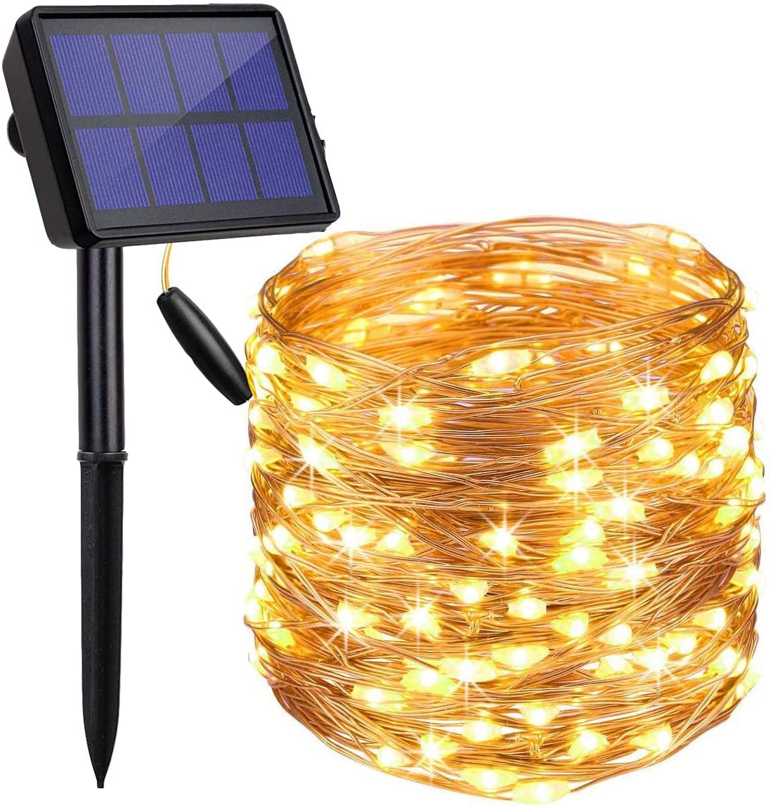 200 Waterproof Led Solar Fairy Lights Outdoor With 8 Modes