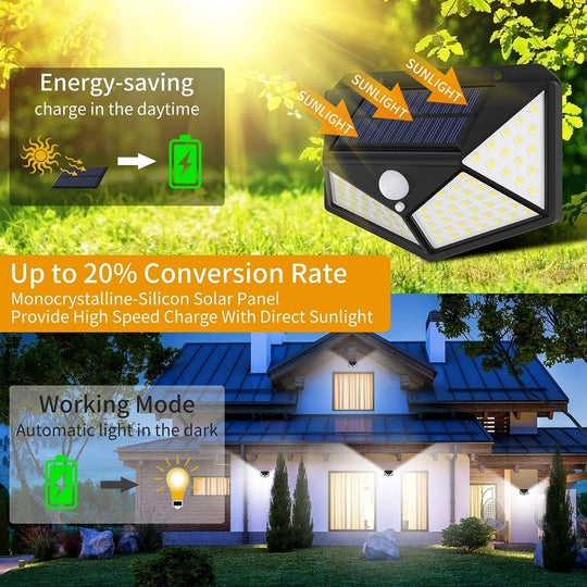 100 Waterproof LED Solar Fairy Light Outdoor with 8 Lighting Modes 4 pack | Outdoor Lights