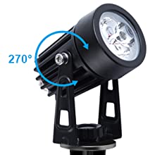 3 X Led Spotlights Powered Solar Garden Lights Outdoor Waterproof (Warm White) with Outdoor Lights