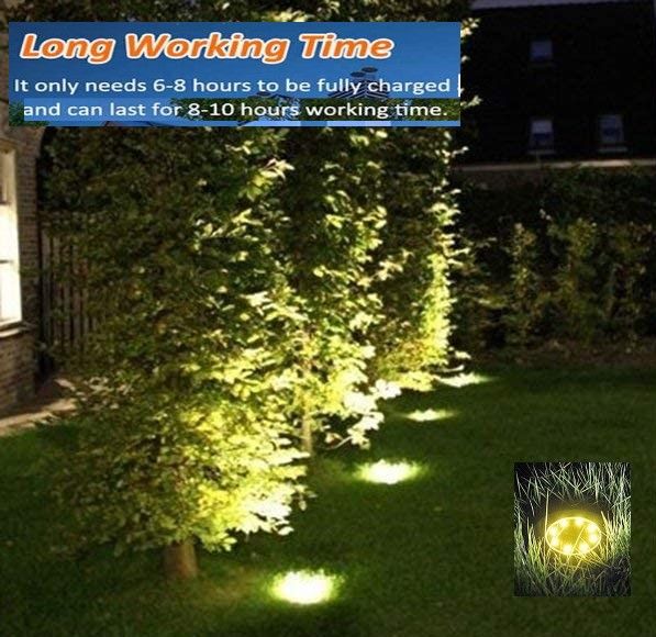 8 Pack Led Solar Pathway Lights Outdoor Solar Ground Lights (Warm White) with White colour