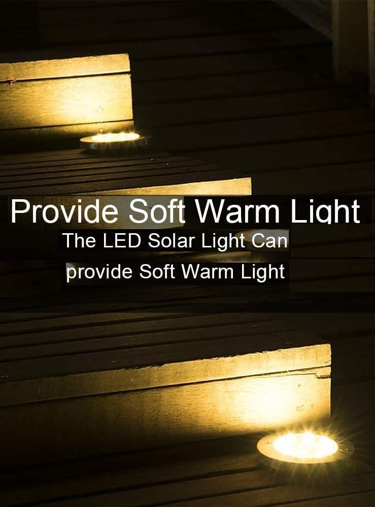 8 Pack Led Solar Pathway Lights Outdoor Solar Ground Lights