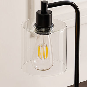 2x Industrial Table Lamp with 2 USB Port for Bedside Nightstand Desk Office