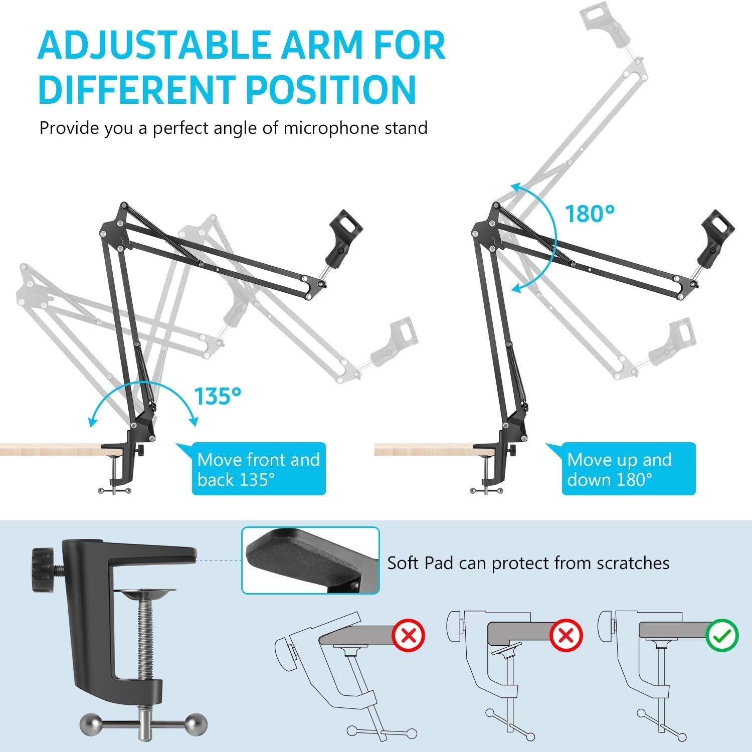 Audio Accessories - Broadcasting Microphone Stand: Screw Adapter, Windscreen Filter