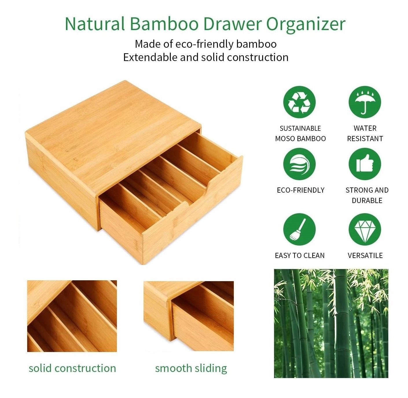 Bamboo K-Cup Coffee Pod Holder For Kitchen Organization