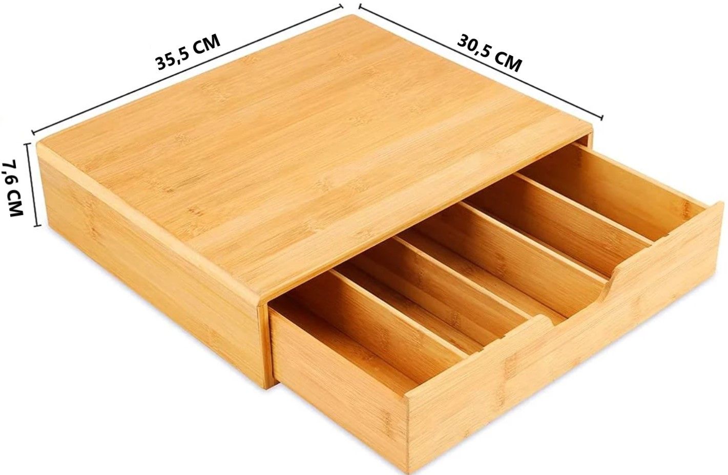 Bamboo finish - Bamboo K-Cup Coffee Pod Holder For Kitchen Organization