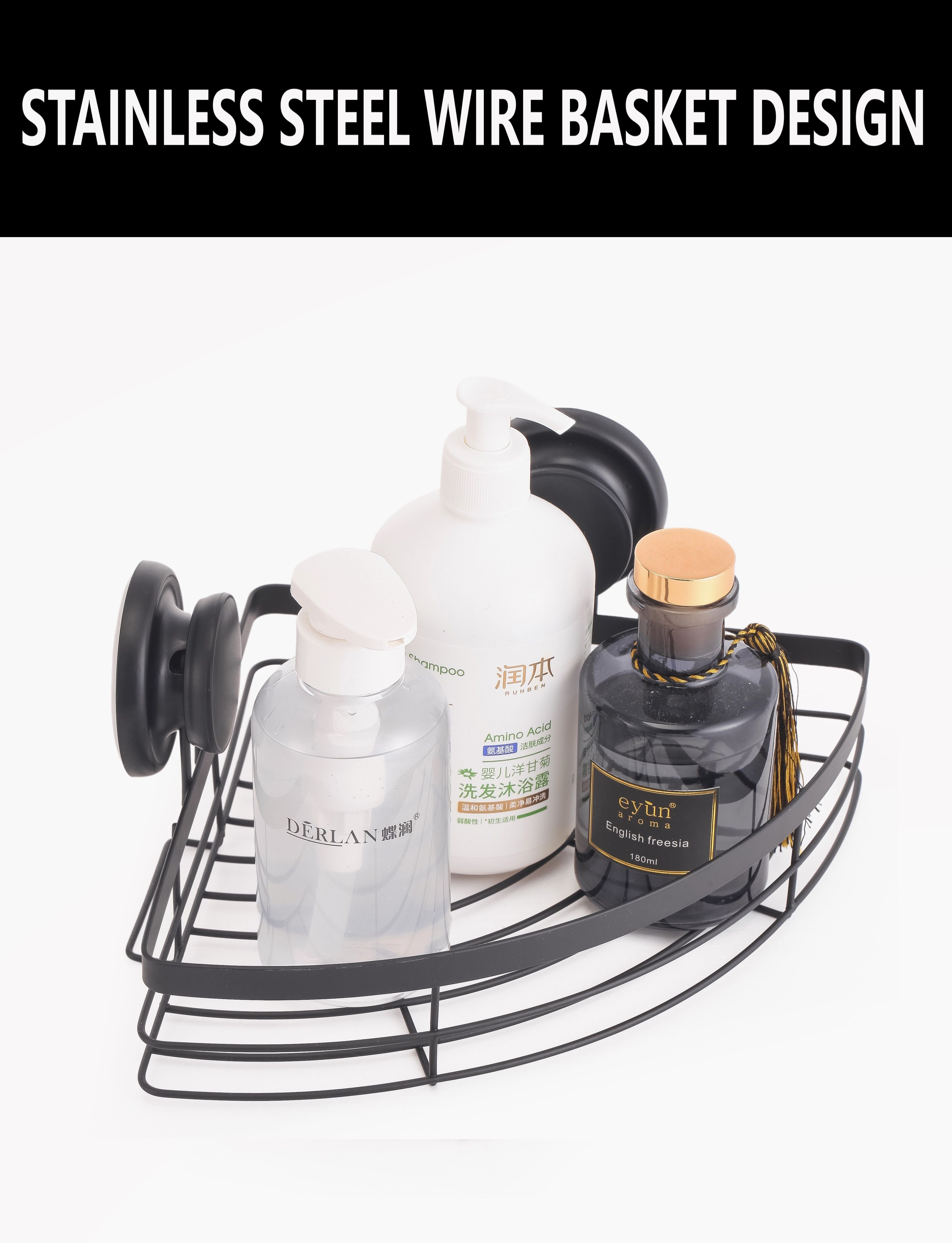 2-Pack Round Corner Shower Caddy With Suction Cups