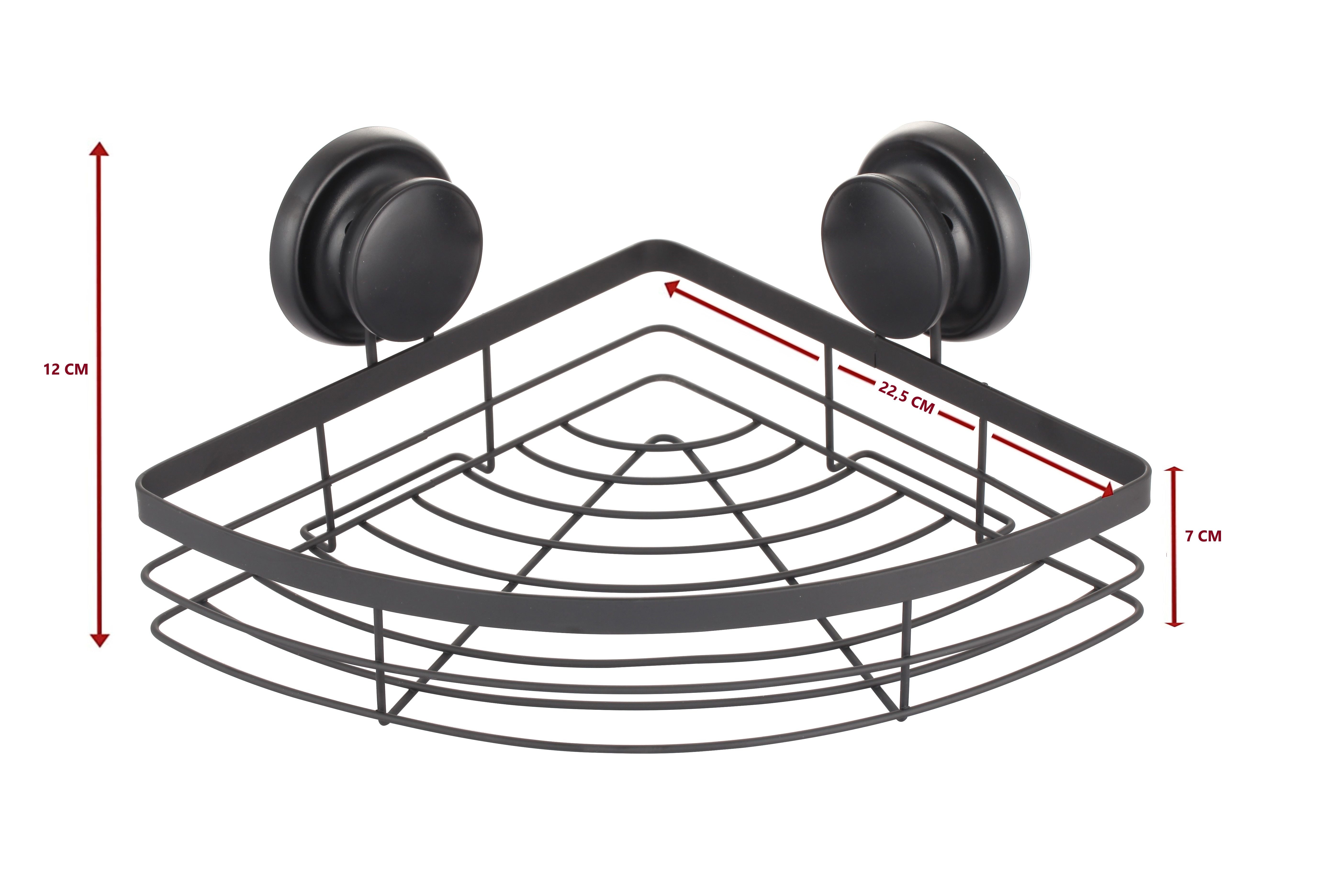 2-Pack Round Corner Shower Caddy With Suction Cups