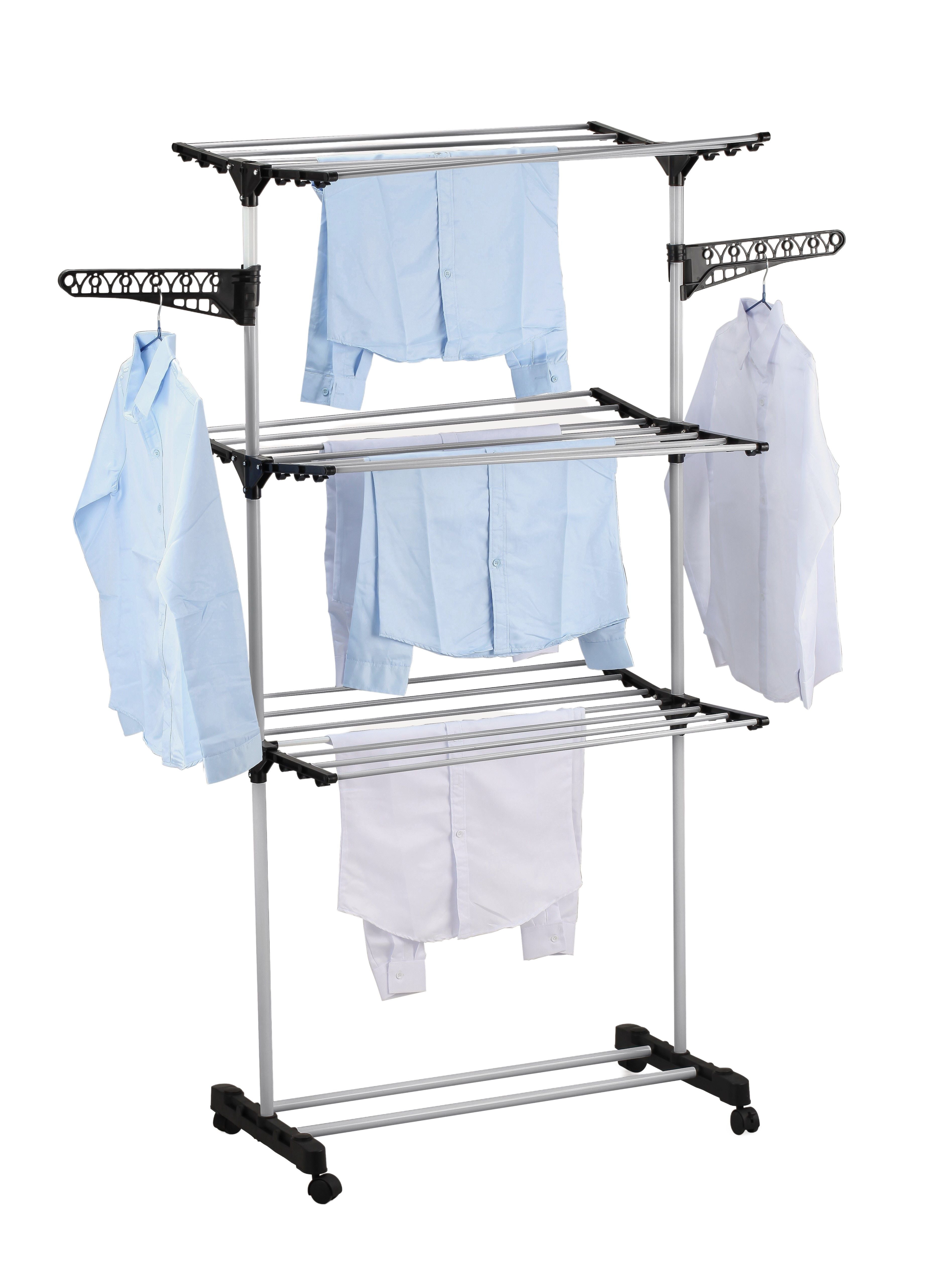 Folding 3-Tier Clothes Laundry Drying Rack with Kitchen & Bathroom DIY - photo 8