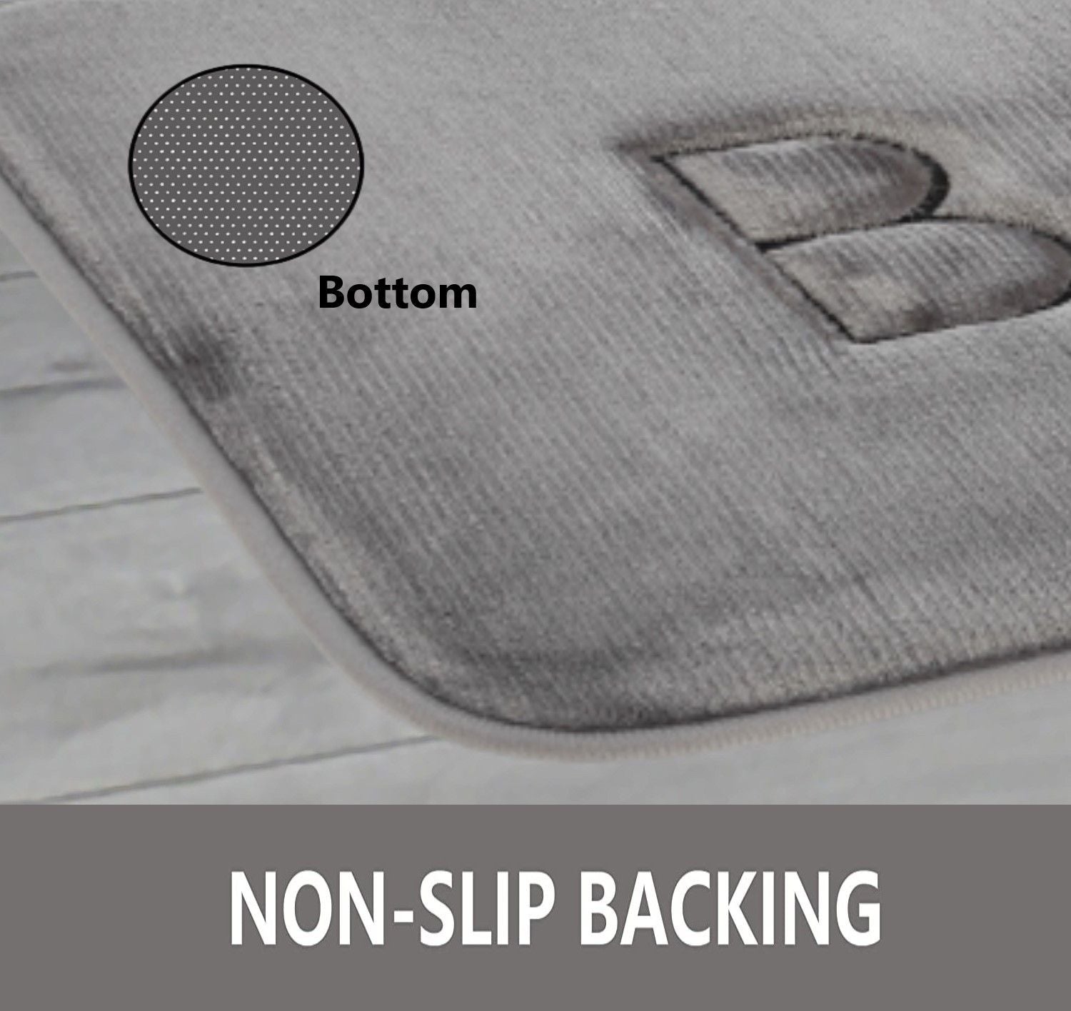 Dog Beds - Extra Thick Memory Foam Bath Mat 60x40cm Grey Soft Rug