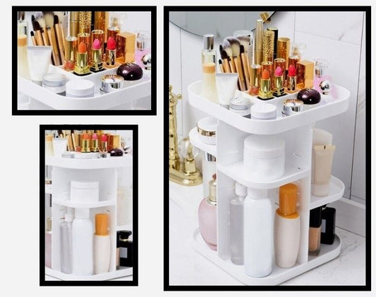 360 Rotating Makeup Organizer For Bedroom And Bathroom