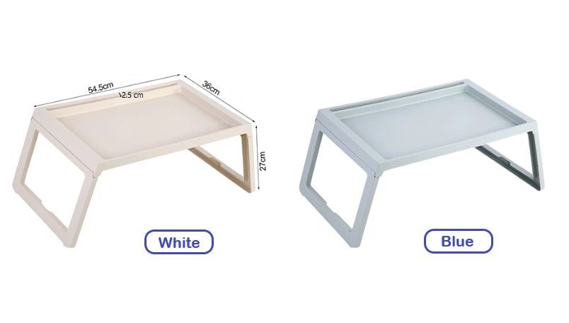 Multifunction Laptop Bed Desk With Foldable Legs For Home Office (White)