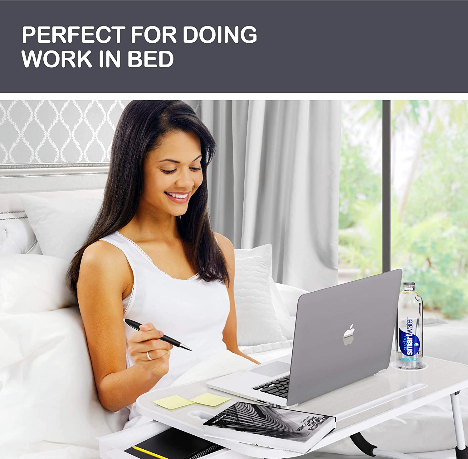 Laptop Bed Desk With Storage And Foldable Legs For Kids with Versatile