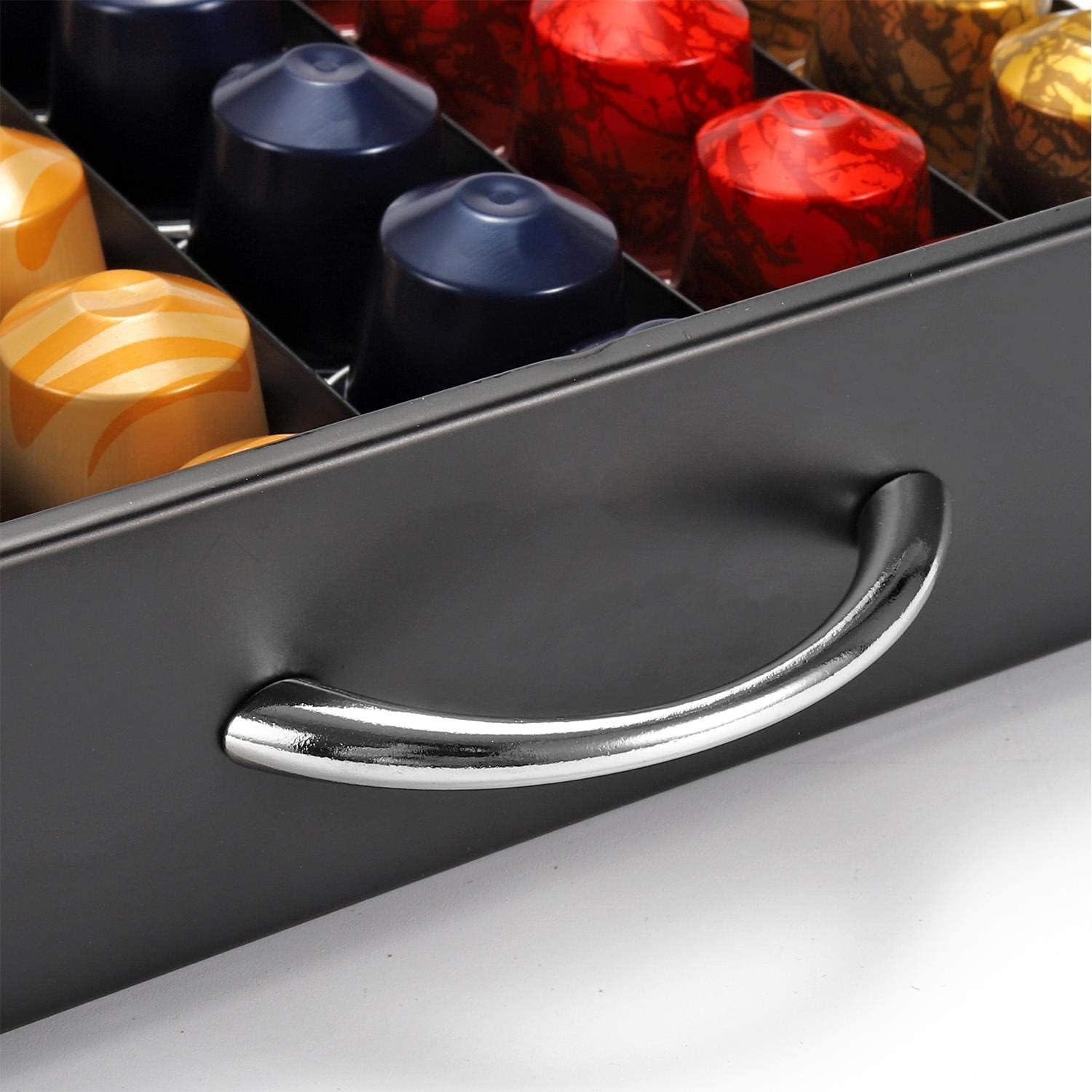 Coffee Pods Holder Storage Drawer Compatible (Black)