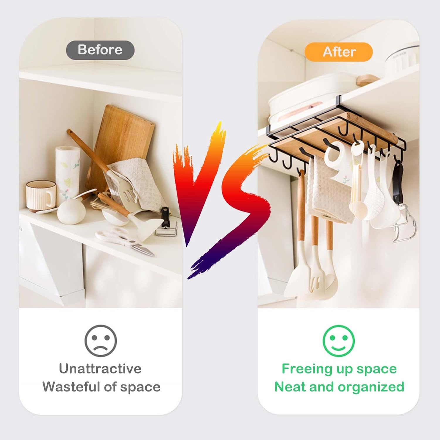 Drying Racks & Hangers - Multifunctional Under Cabinet Cutting Board Metal Holder Organiser