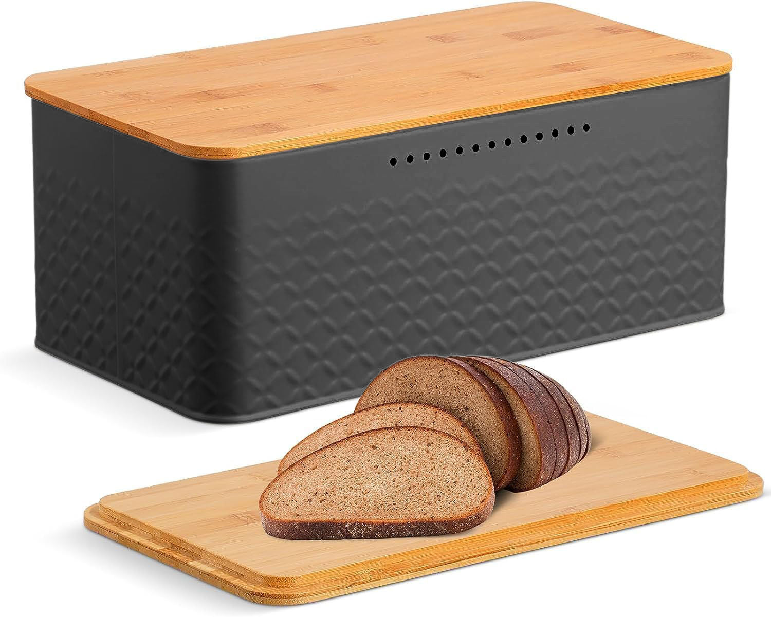 Chopping Board Bread Bin - Bamboo Lid | Food Storage