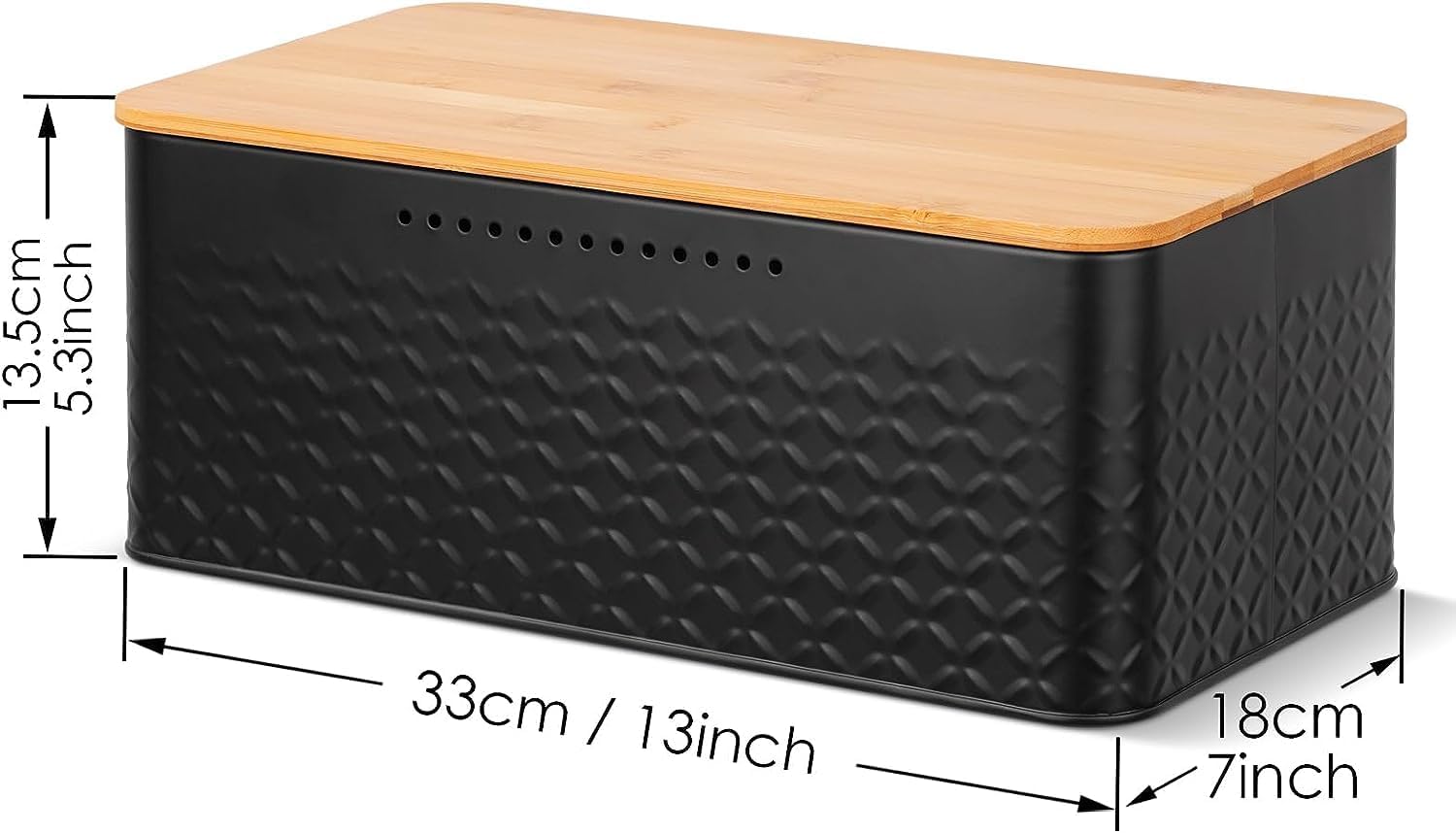Bamboo finish - Chopping Board Bread Bin - Bamboo Lid