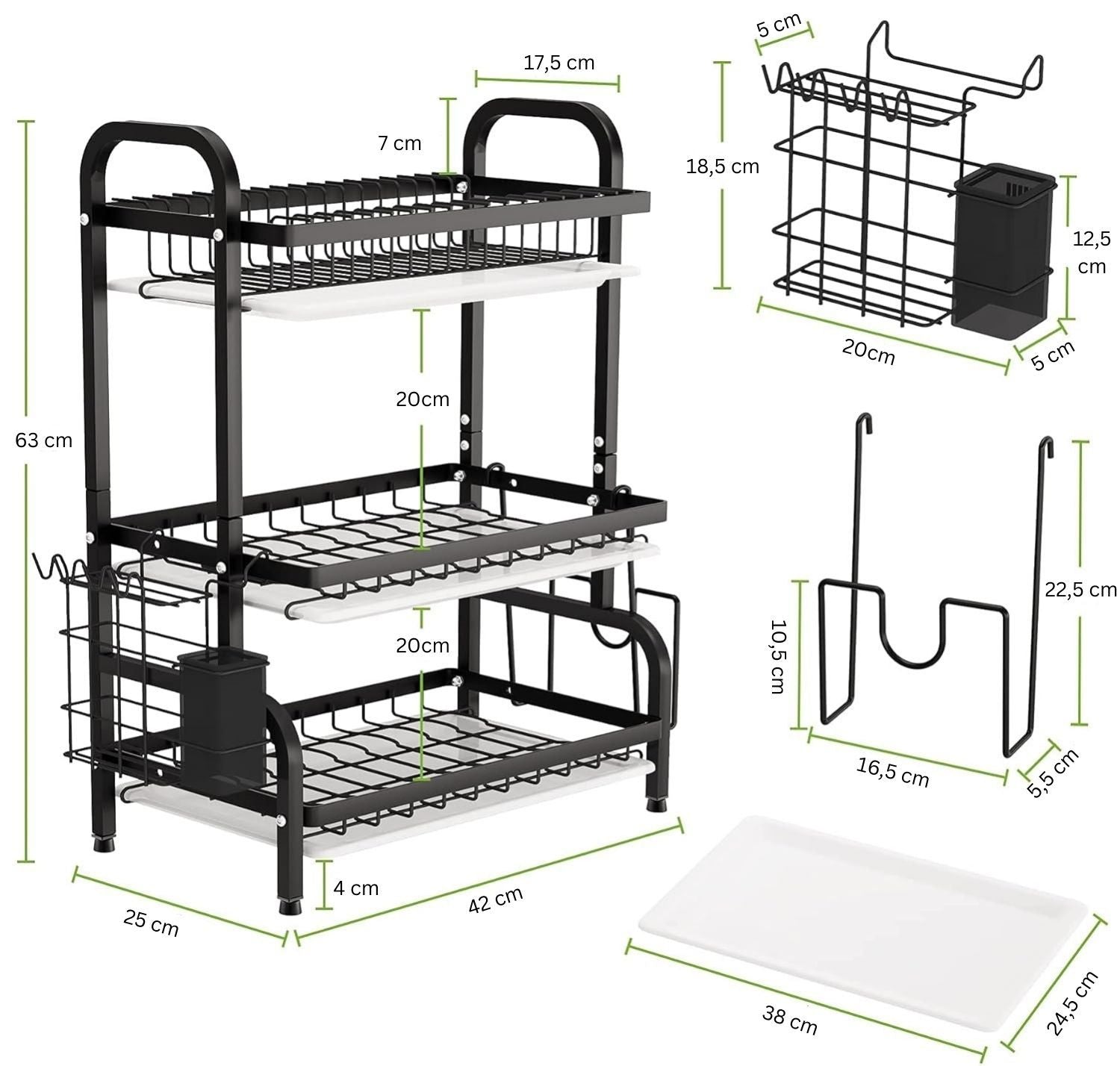Durable 3-Tier Dish
