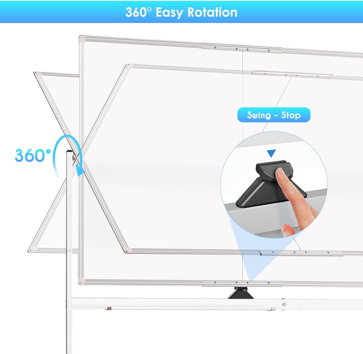 Magnetic Whiteboard 120x90cm Mobile