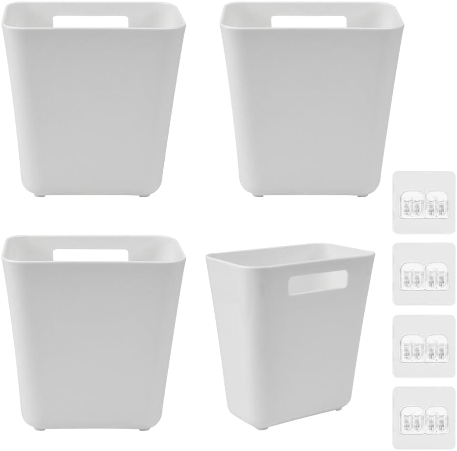 Waterproof Plastic Office - CARLA HOME 4-Pack Self-Adhesive Wall Storage Box For Cabinet Doors, Kitchen, Bathroom & 15x11x6cm