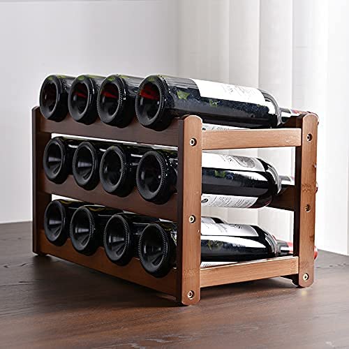 3-Layer Bamboo Wine Storage Rack (12 Bottles) | Wine Racks