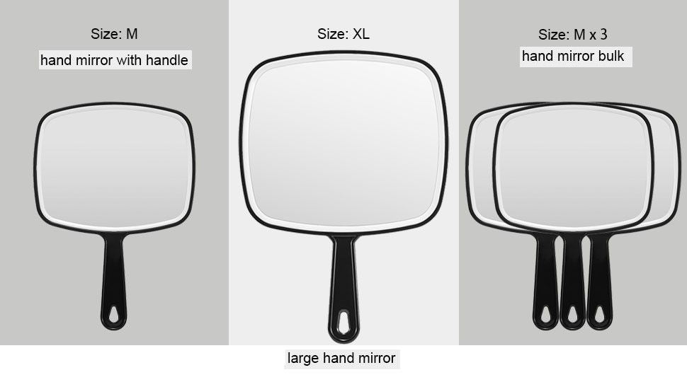Extra Large Black Handheld Mirror With Handle (31,5 X 23 Cm) | 23 Cm