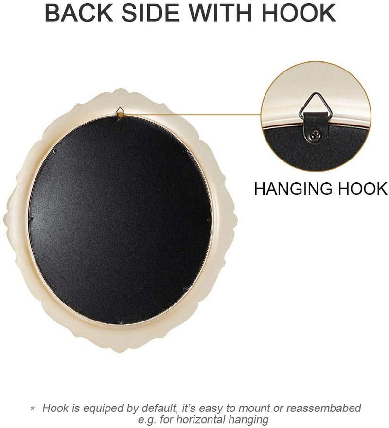 Oval Antique Vintage Hanging Wall Mirror for Bedroom - Mirrors