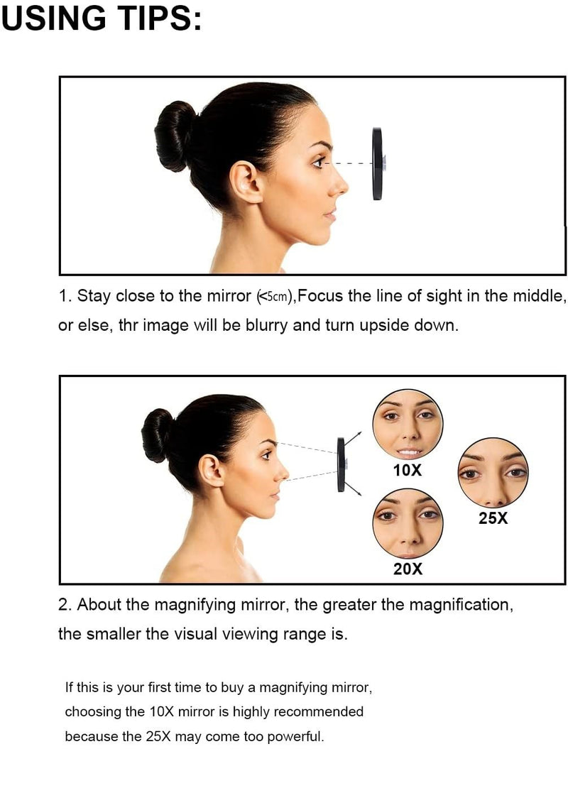 10X Magnifying Mirror And Eyebrow Tweezers Kit For Travel - Makeup Mirrors