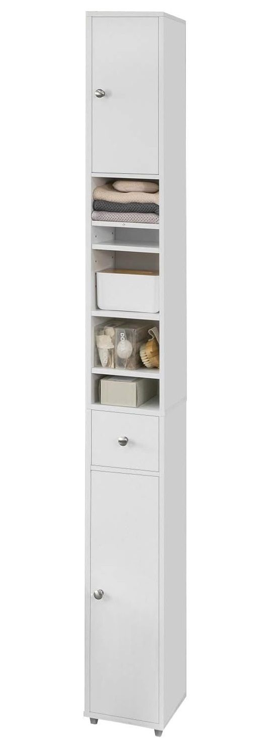 White Tall Bathroom Cabinet High Storage, Bathroom Cabinets, Cupboards & Storage
