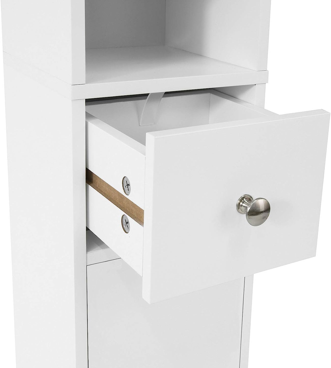 Bathroom Cabinets, Cupboards & Storage - White Tall Bathroom Cabinet High Storage