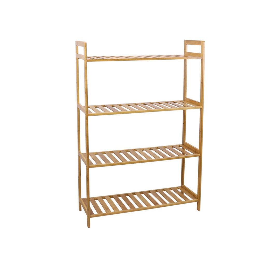 Bamboo 4 Tier Shelf Unit 26.46x9.84x38.97cm
