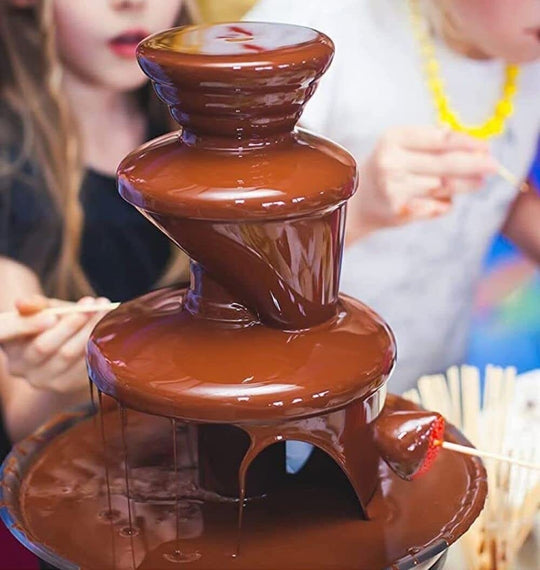 Electric Chocolate Fondue Fountain Stainless Steel 20x15x25cm
