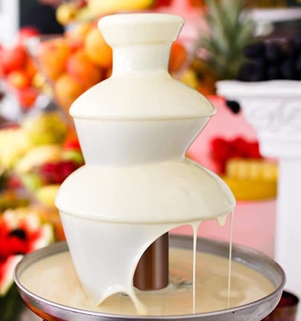 Electric Chocolate Fondue Fountain Stainless Steel 20x15x25cm