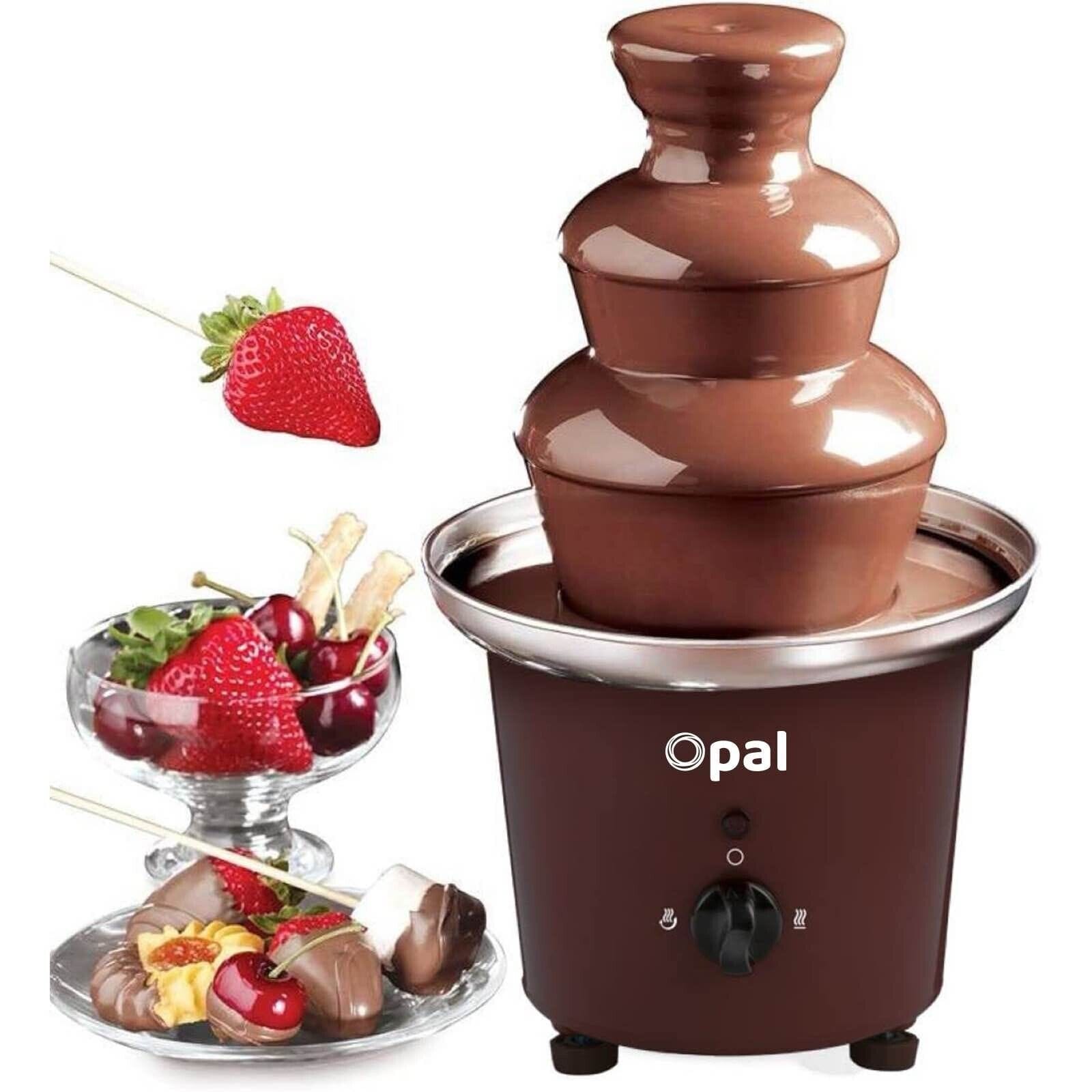 Electric Chocolate Fondue Fountain Stainless Steel 20x15x25cm