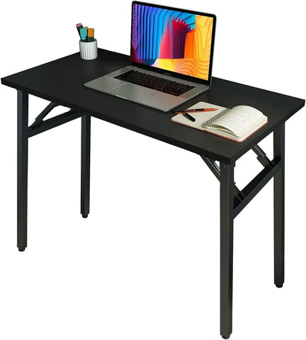 Sturdy and Heavy Duty Foldable Office Computer Desk Walnut, 80cm