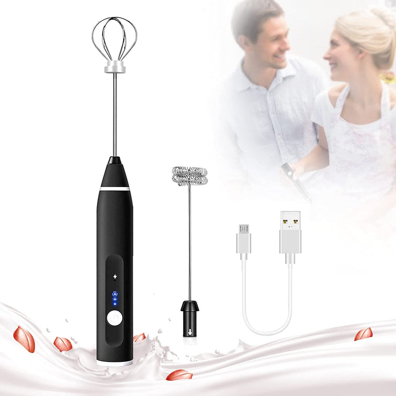Rechargeable Milk Frother Handheld USB Foam Maker