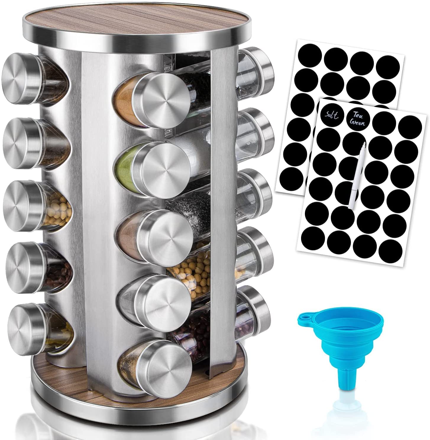 Rotating Spice Rack Organizer with 20 Pieces Jars on Afterpay | ZipPay | LayBuy | Klarna