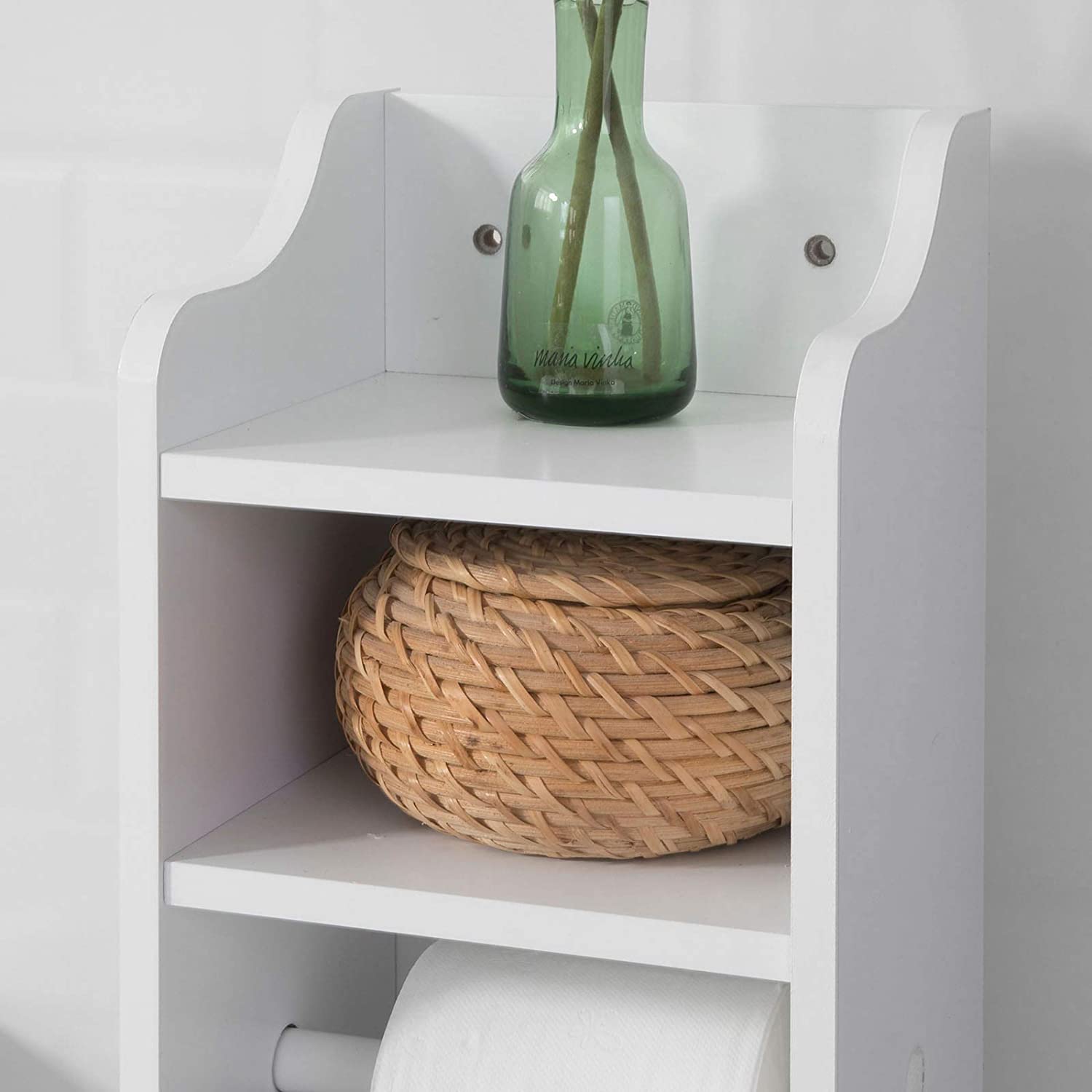 Toilet Paper Holder With Storage, Freestanding Cabinet, Toilet Brush Holder | Bathroom Cabinets, Cupboards & Storage