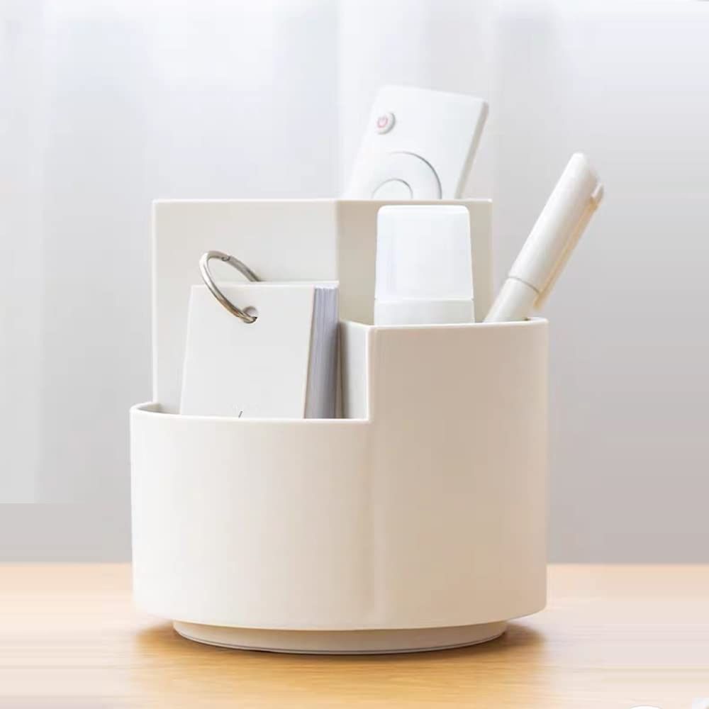 360 degree rotating multi-functional pen holder with 3 separate layer Grey | Desk Accessories