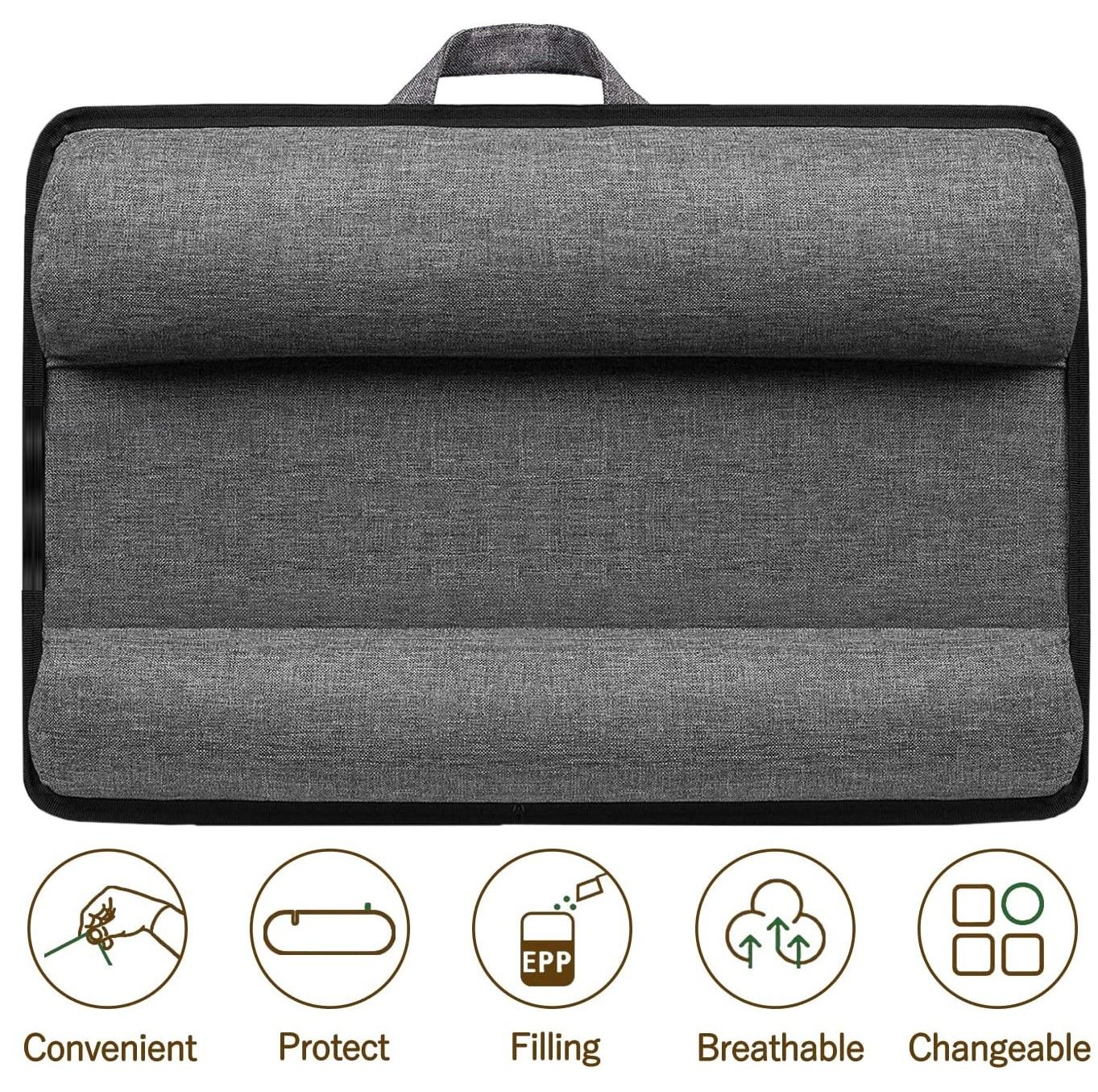 Desks - Portable Laptop Desk With Device Ledge, Mouse Pad (Black, 43Cm)