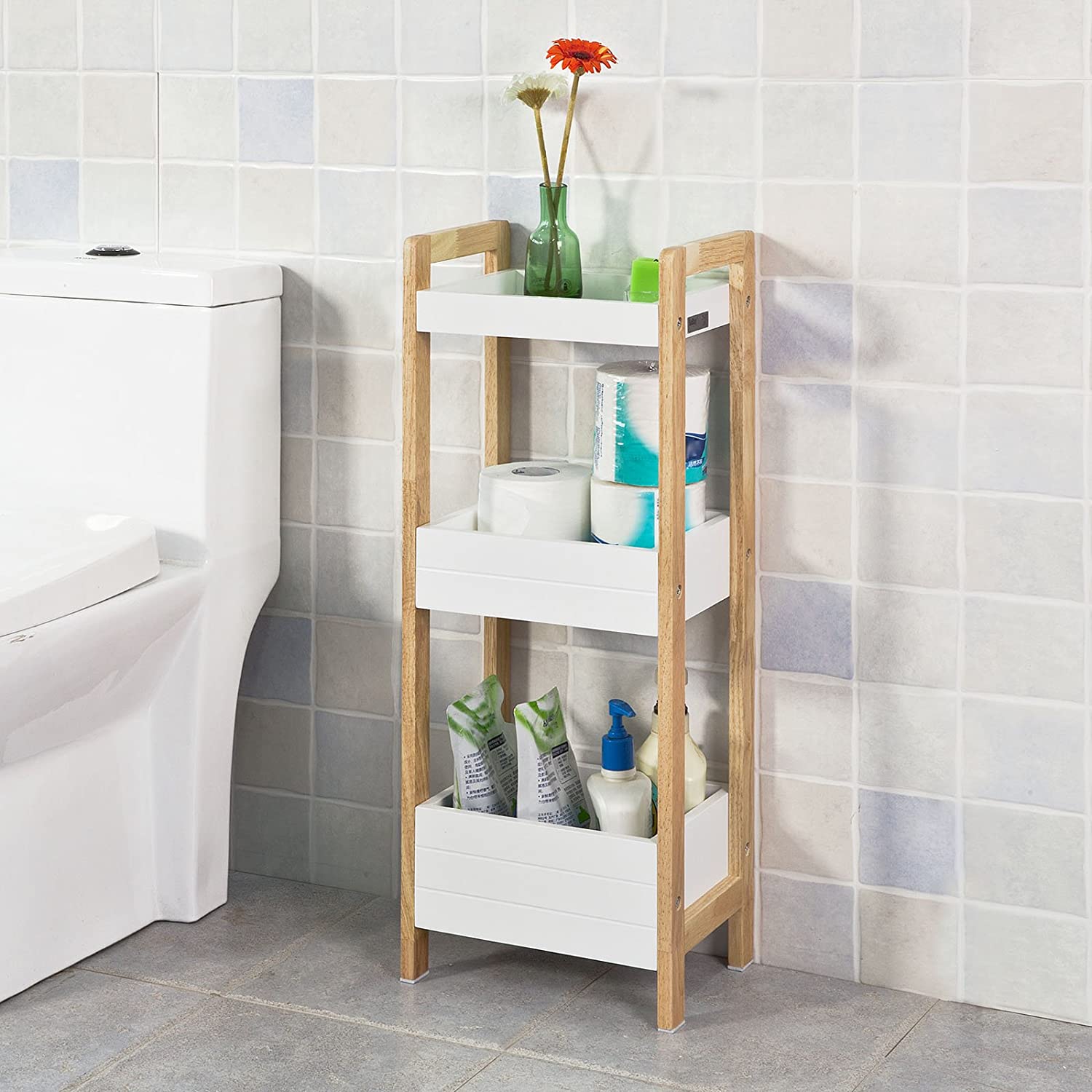 Maximize Space with a Stylish 3-Tier White Bathroom Shelf