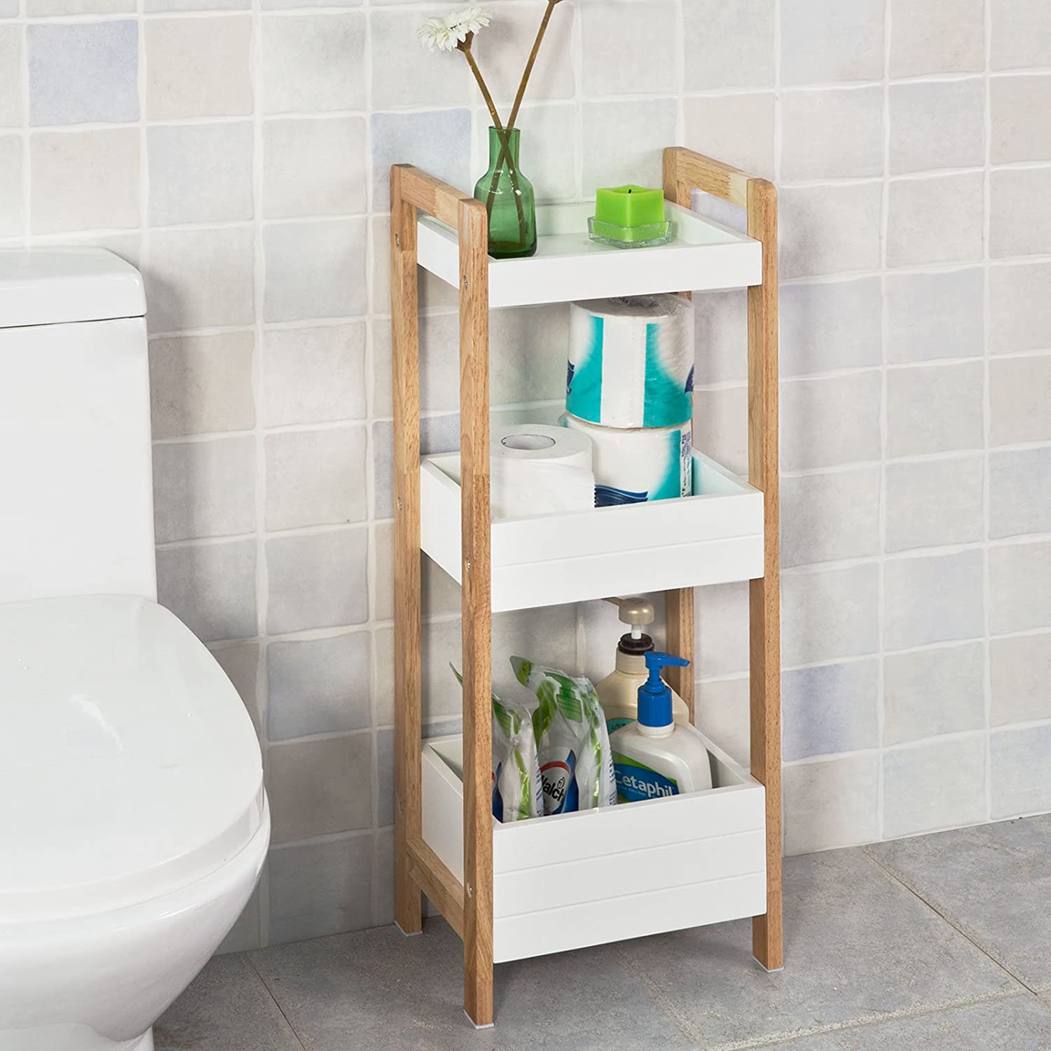Maximize Space with a Stylish 3-Tier White Bathroom Shelf