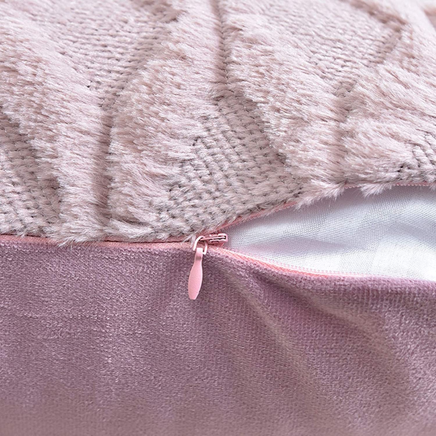 2 Pack Decorative Boho Throw Pillow Covers 45 X 45 Cm (White/Pink/Black)