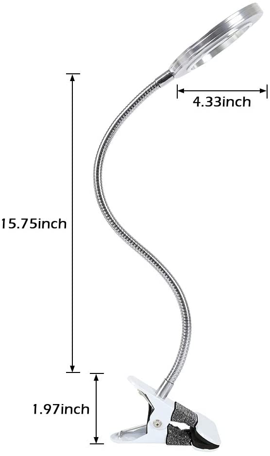 Pens & Pencils - Led 8X Magnifying Lamp With Flexible Gooseneck