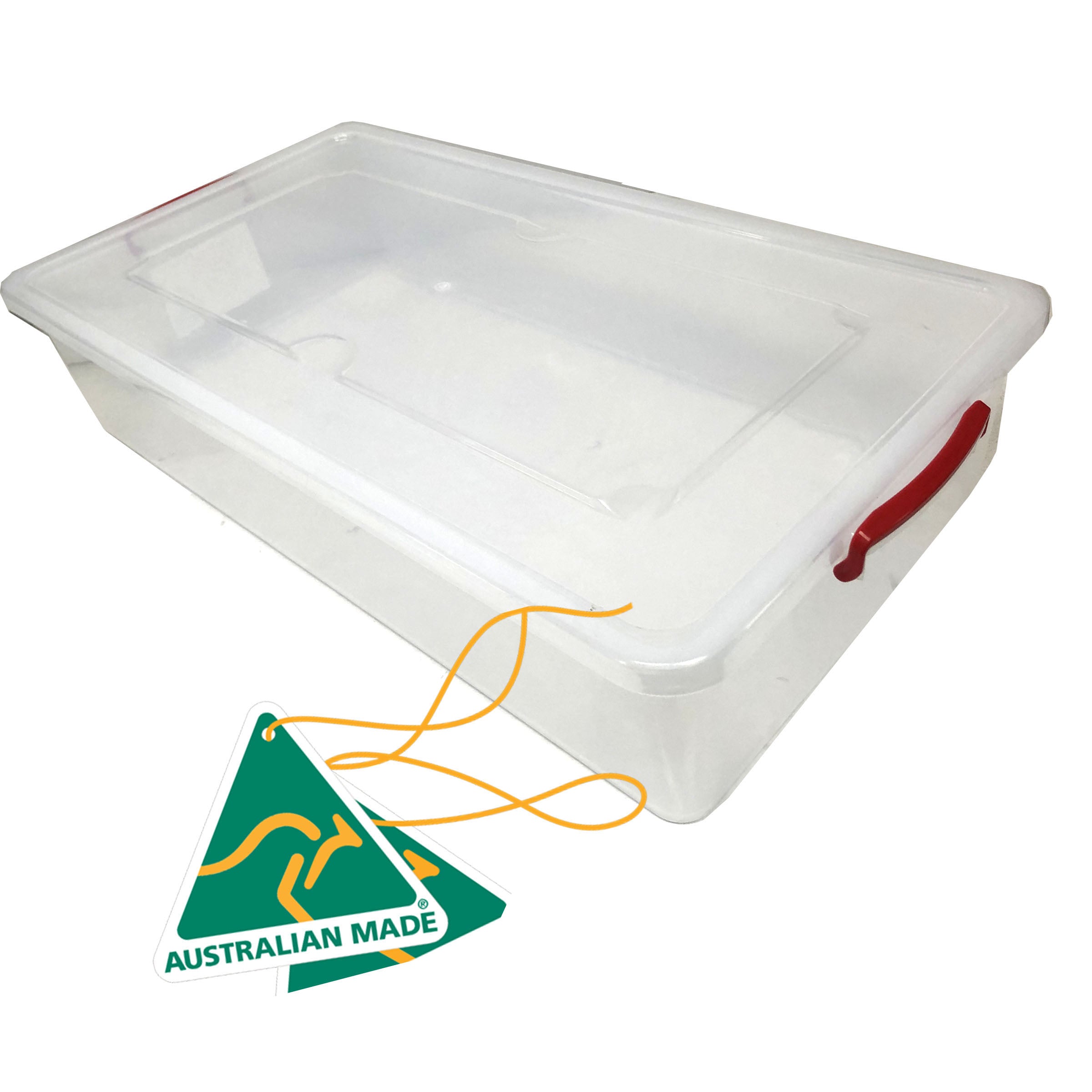 Storage - 3X 35L Australian Made Premium Underbed Plastic Storage Tub Under Bed Box Large