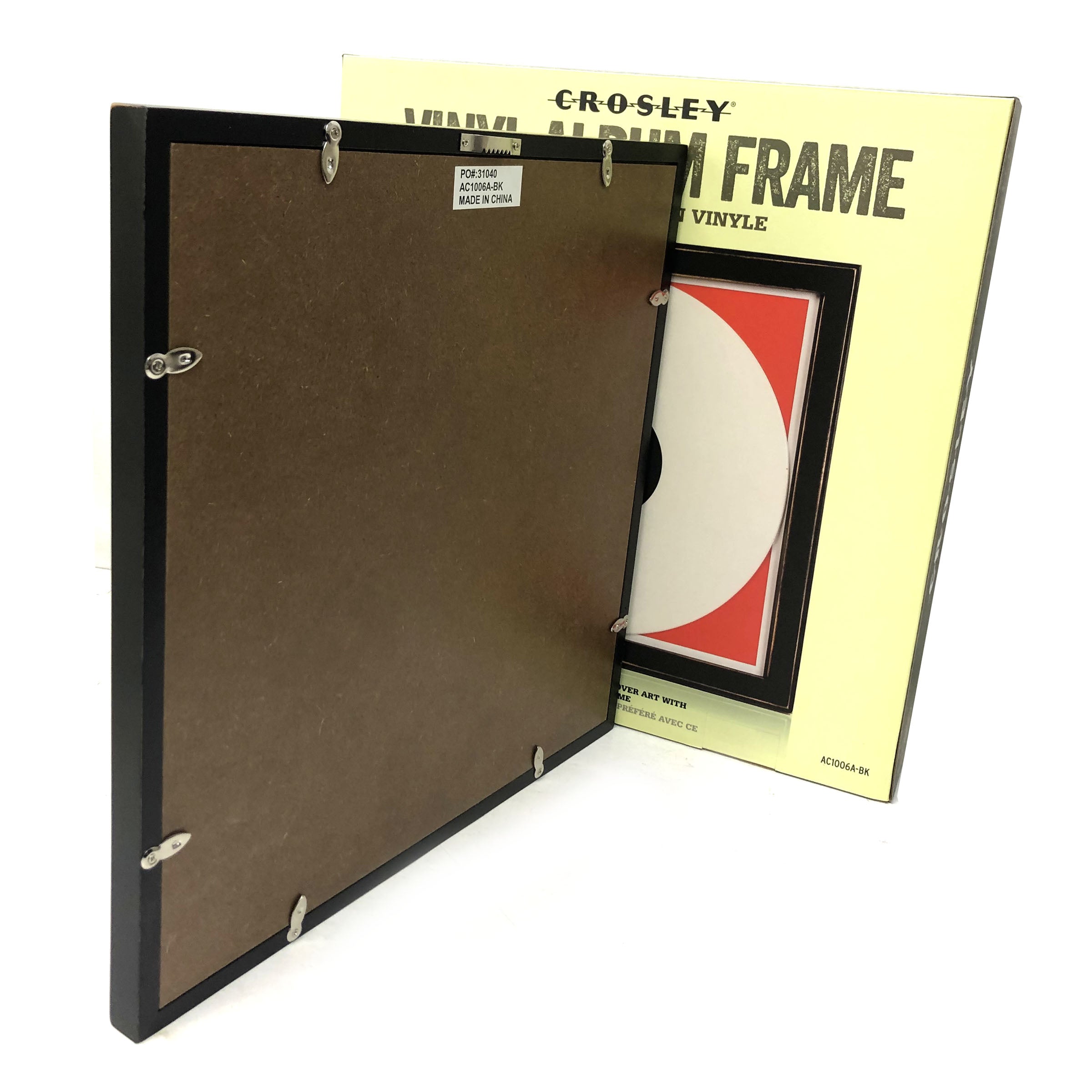 Lp Vinyl Record Wall Display Wood Frame - Black | Black colour