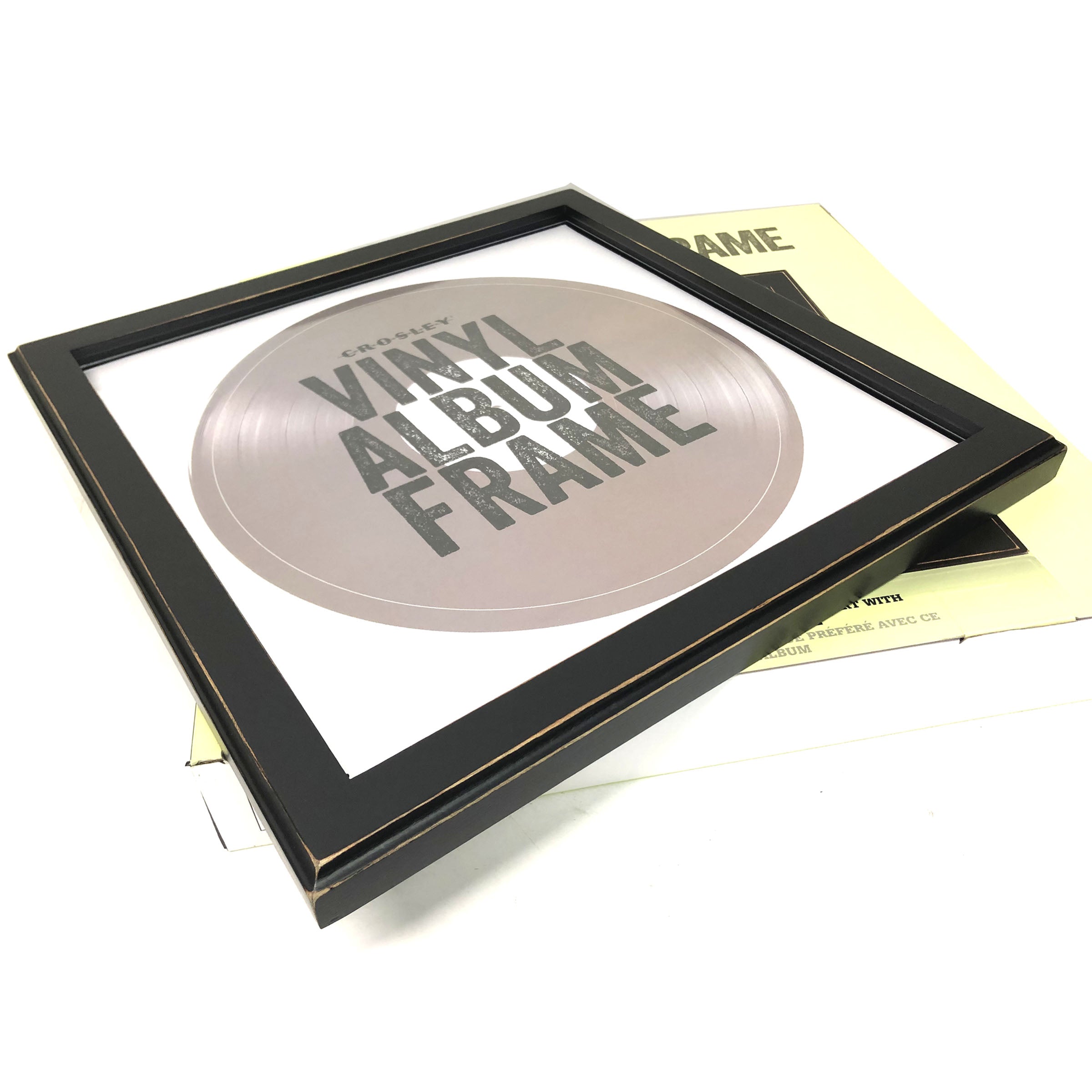 Lp Vinyl Record Wall Display Wood Frame - Black, Wood finish